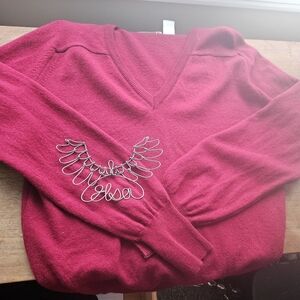 Size M Traditionalist Bloomingdales Medium Burgundy 100% lambswool